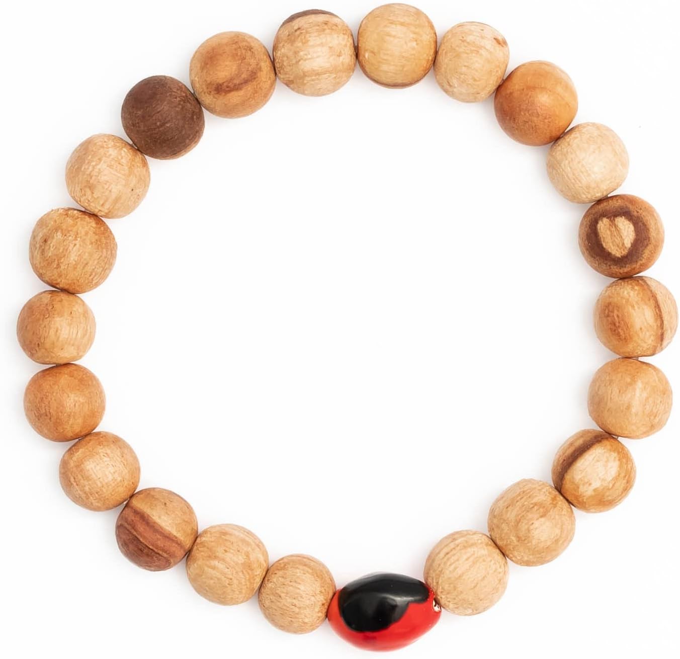 Luna SundaraLuna Sundara Palo Santo and Huayruro Charm Bracelet Handmade in Peru Highly Aromatic and Spiritually Cleansing