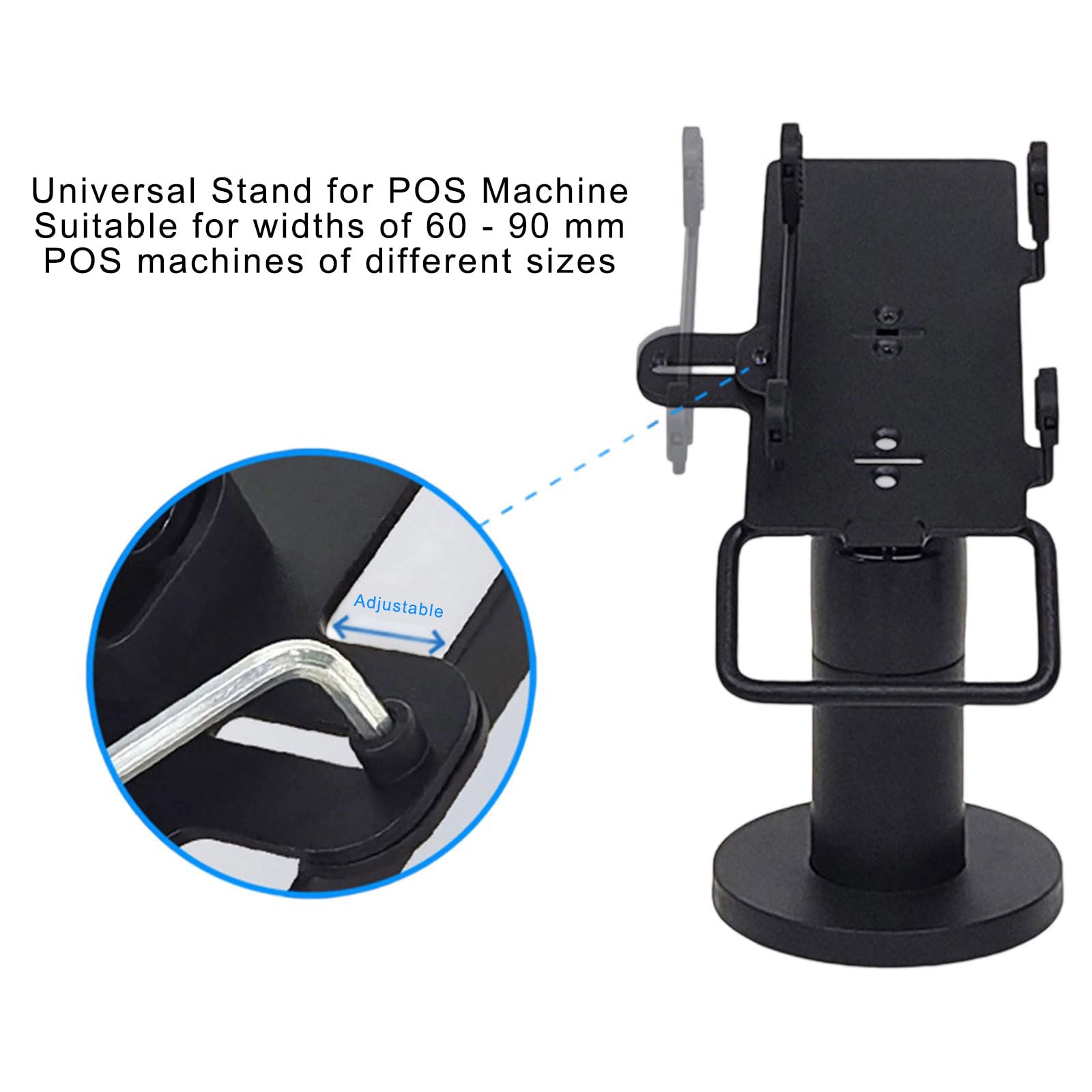 Supporto ergonomico regolabile POS installazione senza attrezzi lettore di carte di credito rack per banco negozio supporto terminale carta di credito