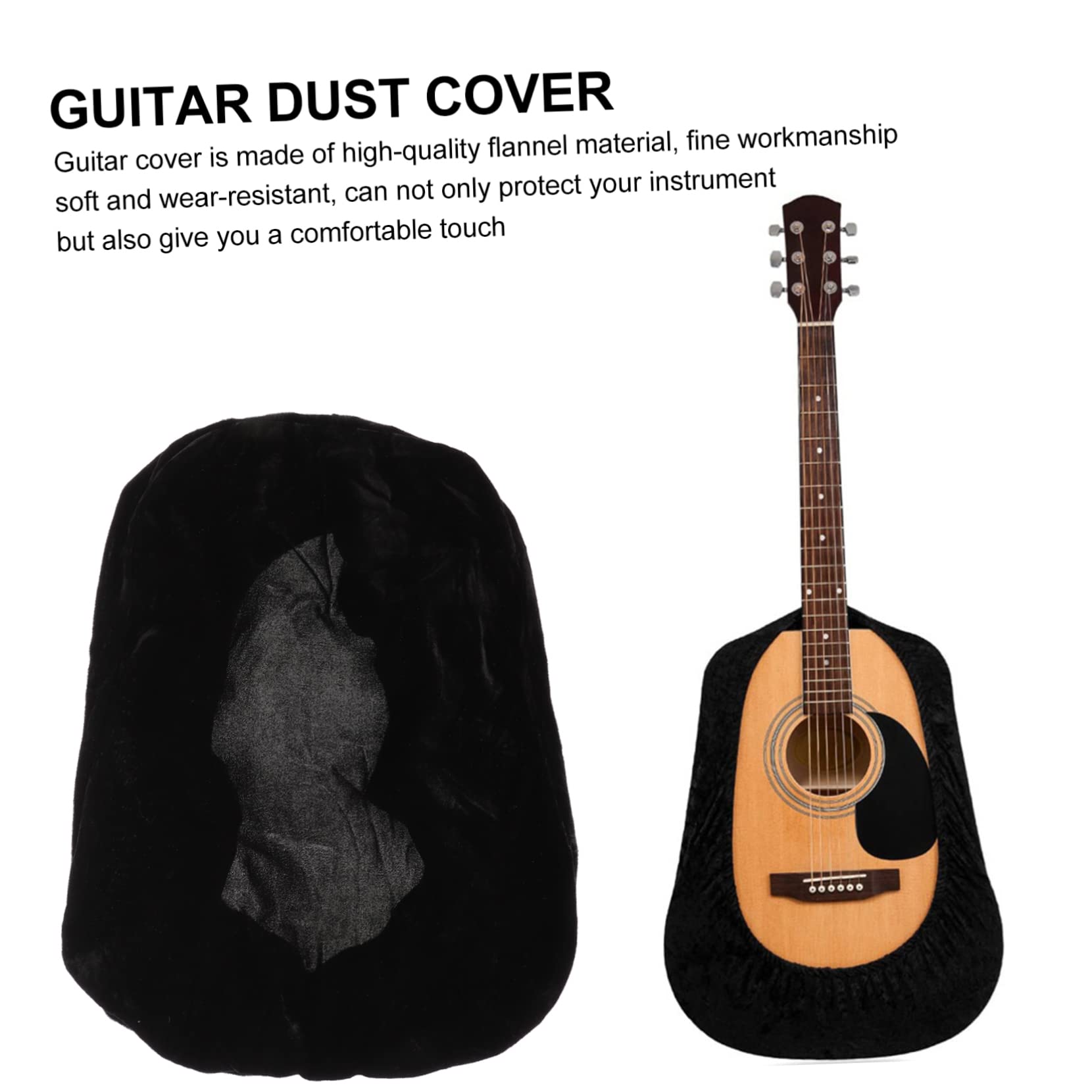Holibanna Guitar Protective Cover Durable Lint Material String Instrument Protector for Acoustic and Bass Guitars Easy to Clean Practical present