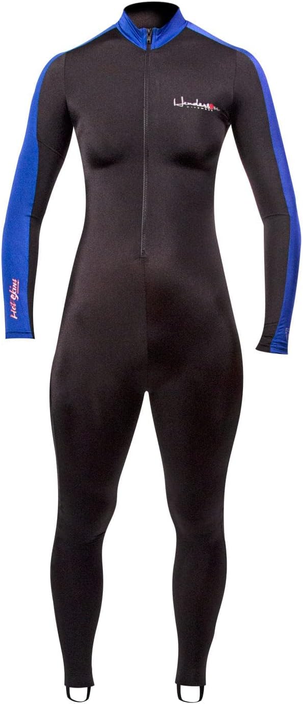 Henderson Unisex Lycra Hotskin Jumpsuit (Black / Blue, 3X-Large)