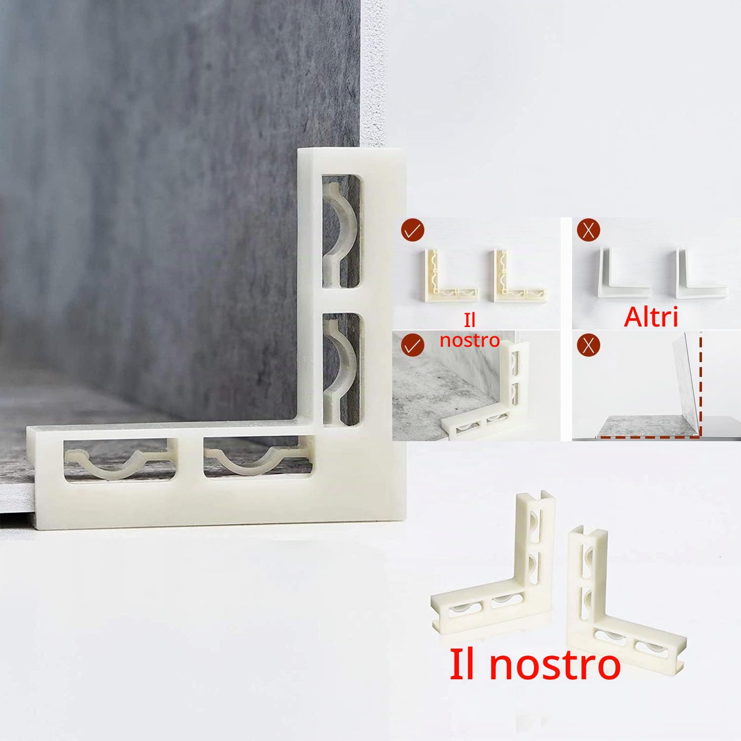 5 tavole di sfondo per fotografia su entrambi i lati, con 10 motivi, 40 x 40 cm, colore bianco, marmo, venature del legno, con 4 mollette