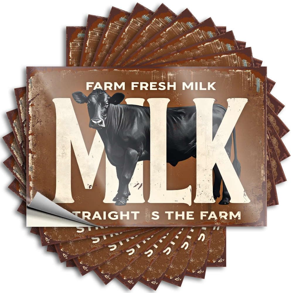 Decal Room Stuff Winter Southern Helmet Farm Fresh Milk Straight from The Farm - Scratch Resistant Stickers(8X12CM)