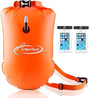 Swim Buoy, 20L Inflatable Swim Safety Float Open Water Swim Bubble for Open Water Swimmers and Triathletes Safe Swimming Training