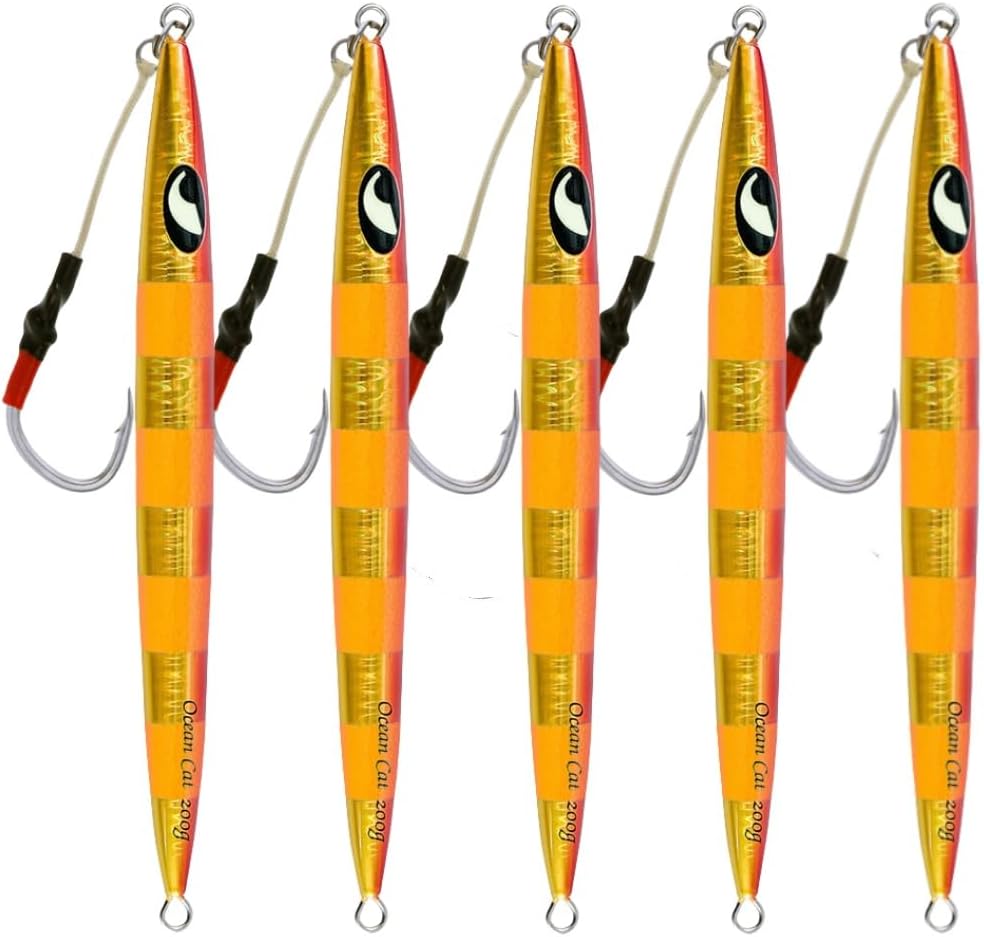 OCEAN CAT Saltwater Jigs Speed Slow Jigging Pitching Lures Vertical Artificial Jigs Lead Metal Flat Fishing Baits Lure