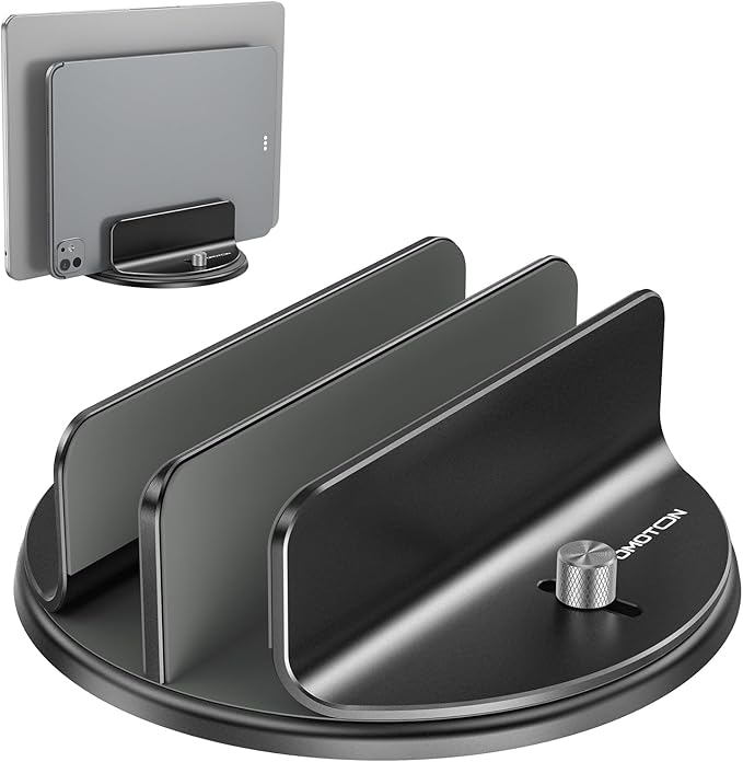 Soporte Vertical Rotatorio 360° OMOTON VL04 para Laptop Aluminio hasta 17.3" miniatura 9