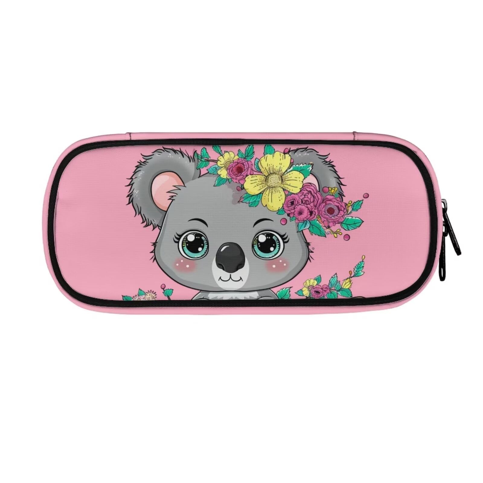 Howilath Koala Pencil Case Pen Case Large Capacity Pencil Pouch Holder for Teenage Girls Stationery Organizer with Zipper for School Supplies — image 1