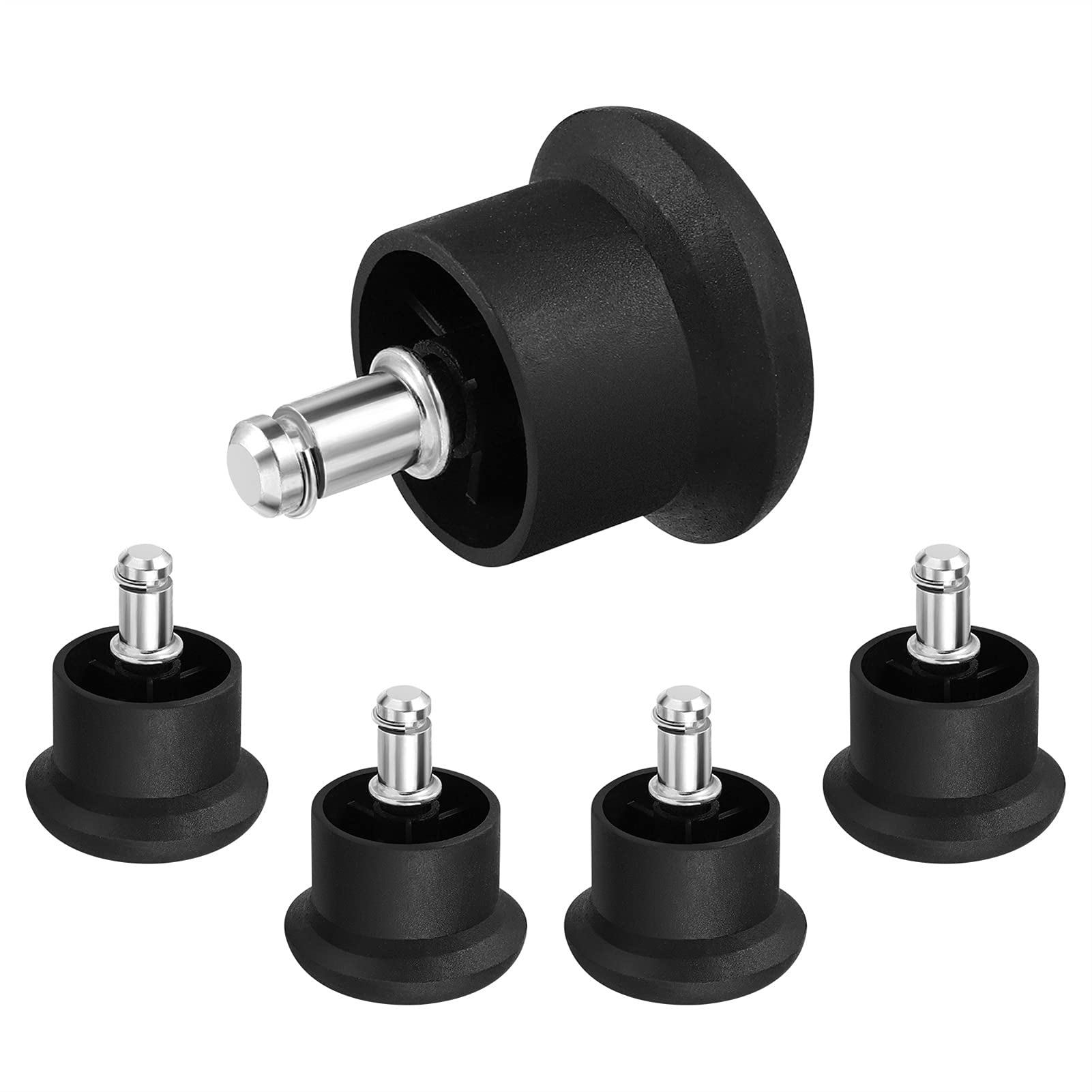 Ruedas 75mm Carga 50kg Ruedas Silla Oficina Fafeicy - Juego 5, PU, 75mm, Para Sillas Giratorias Juego 5 Ruedas PU Capacidad 50kg Circlip Universal