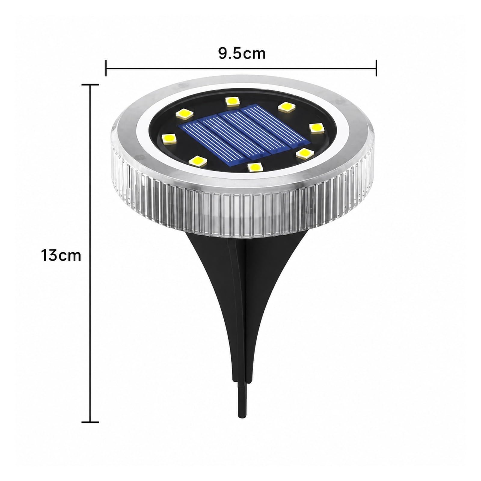 Lampy Solarne Naziemne, Panel Słoneczny Light Outdoor Garden Underground do ścieżki tarasowej(White,10pcs)
