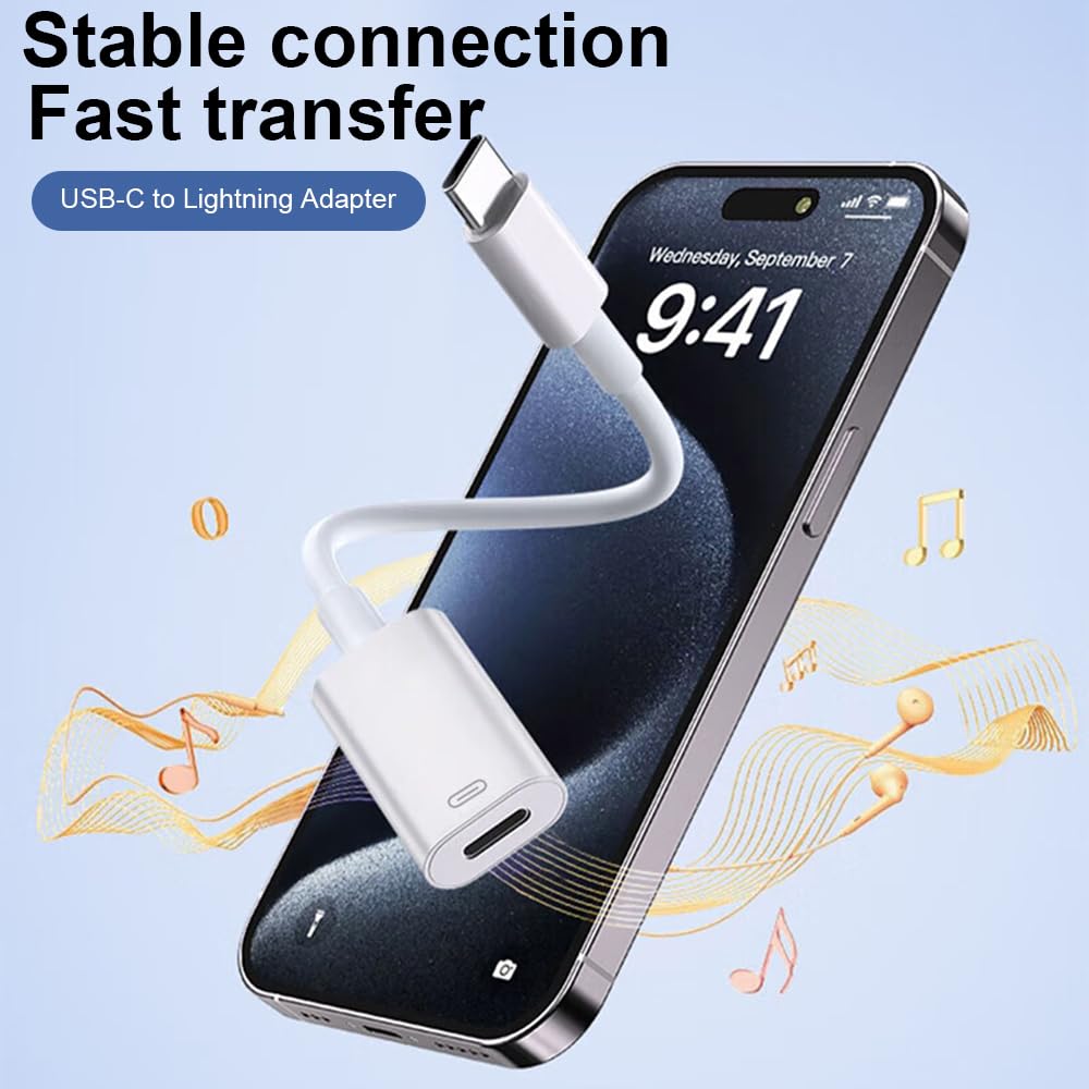 FIDWALL USB-C Auf Lightning Adapter - Kompatibel Mit IPhone 15 Serie