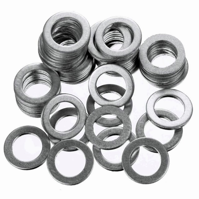 Image of 50PCS M14 Oil Drain Plug Gasket Aluminum Engine Oil Crush Washer Seals High Temperature Resistant for Honda Accord Acura Civic Ridgeline Odyssey CR-V Pilot Fit Element OEM 94109-14000