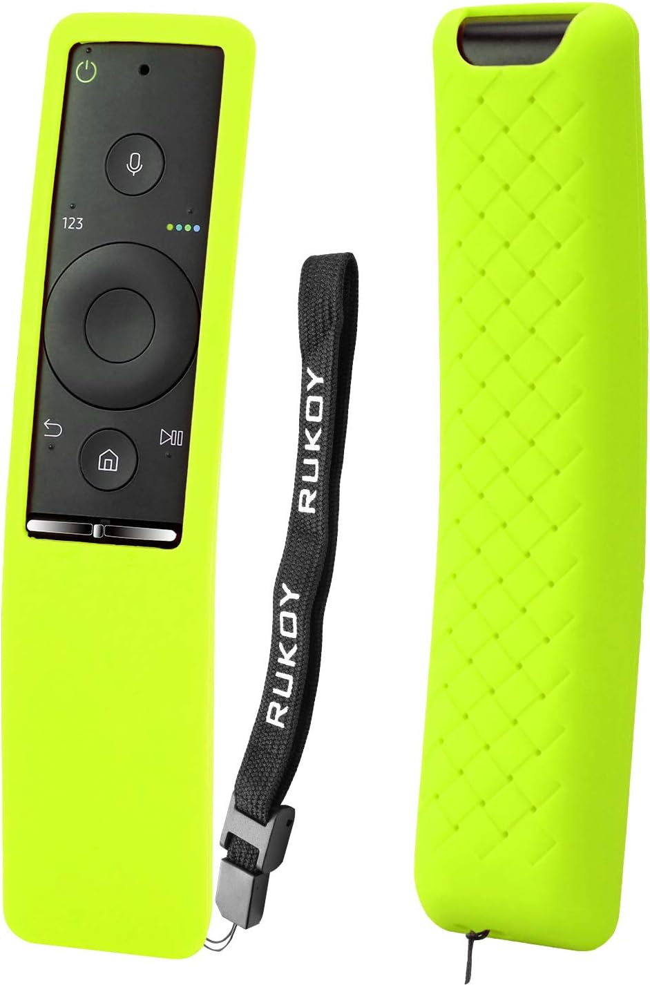 Rukoy Protecitve Case Cover Holder for Samsung Smart TV Remote Controller of BN59 Series, Kids-Friendly Anti-Slip Shockproof Anti-Lost with Hand Strap(Green)