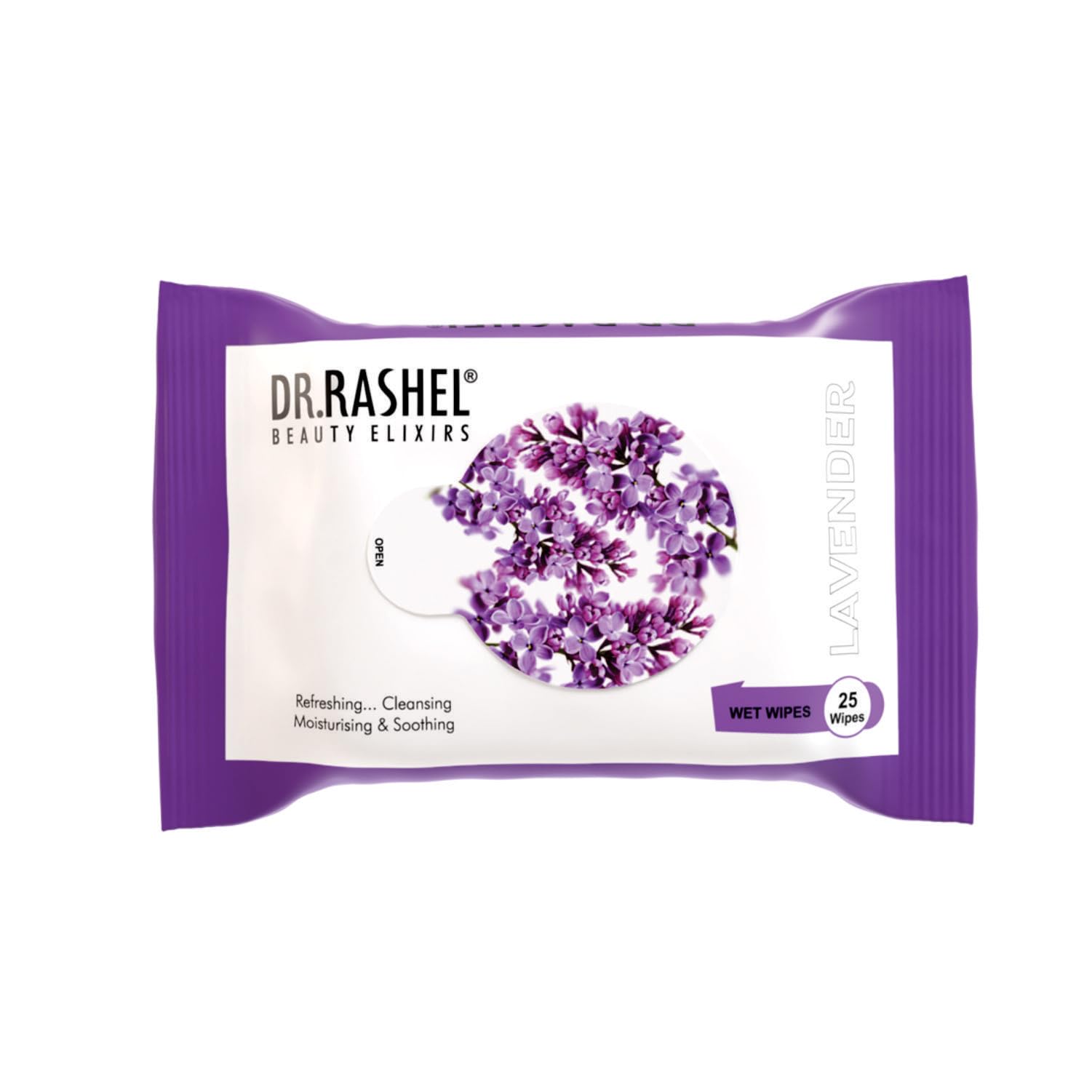 DR.Rashel Lavender Pack of 2 Face Wipes, Enriched with goodness of Lavener and Aloe Vera Extract | For Multi purpose use | Gives Refreshing and Glowing Skin.(25 pc x 2)-picture-44