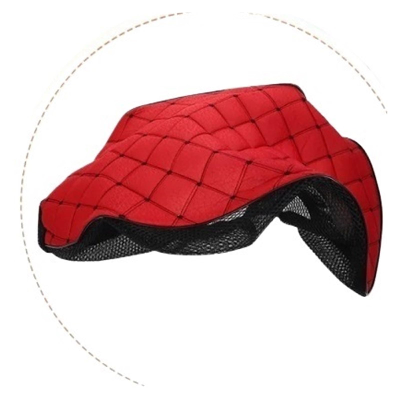 Per Moto per coprisedile Per Rete di lino Traspirante Antiscivolo Protezione assorbimento degli urti per scooter Coprisedile per moto(Rosso)