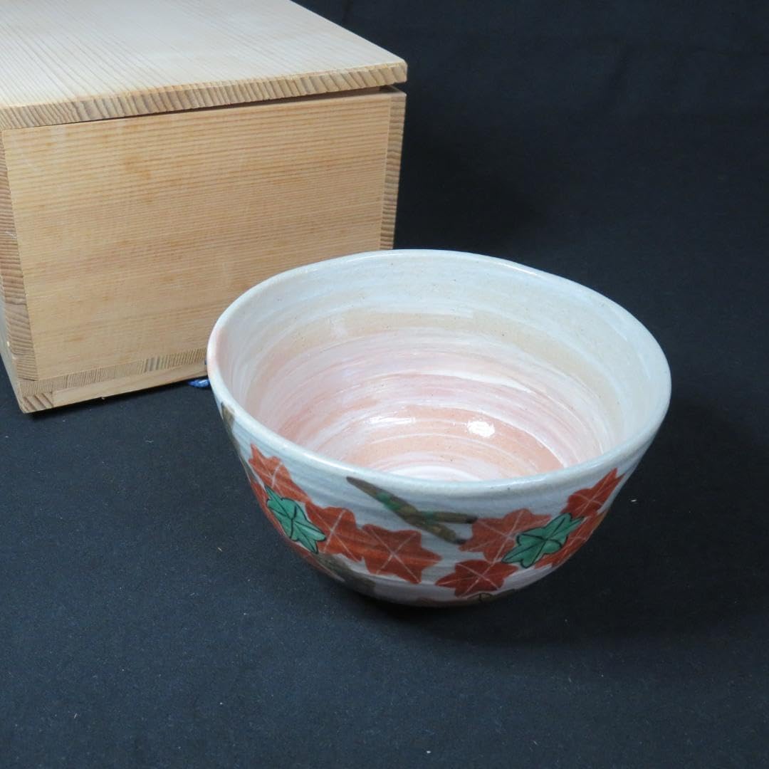 赤楽 茶碗 抹茶碗 茶器 茶道具 楽山 共箱 木箱 在銘