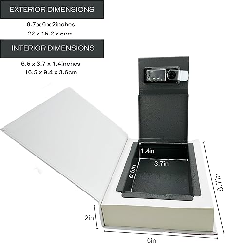 Miniatura 4 de Caja fuerte de papel real con cerradura combinada, caja de colección Secret Box - Art of Design. Seguro para dinero, caja fuerte disfrazada, páginas
