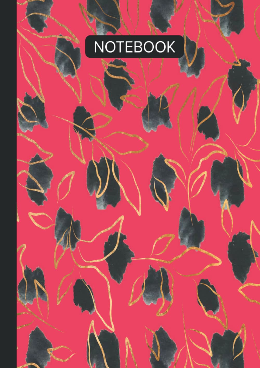 A4 Notebook 120 pages: Animal Print in Strawberry Composition Notebook - School Ruled 8mm lines