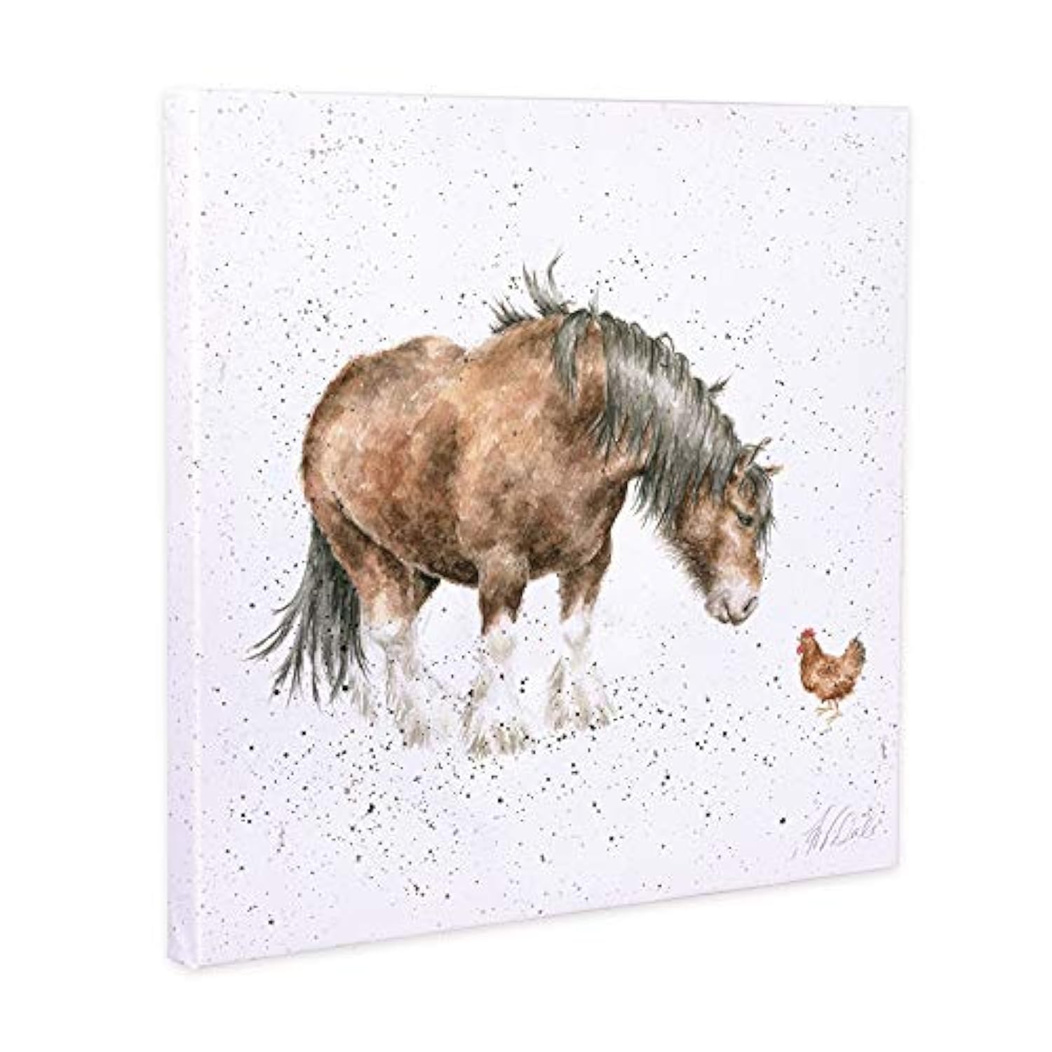 Wrendale Designs White - 'Farmyard Friends' Small Canvas