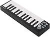 MIDI Keyboard Controller Compact 25 Key USB Controller for Win 11 10 8 7 Vista OS X Music Production Black