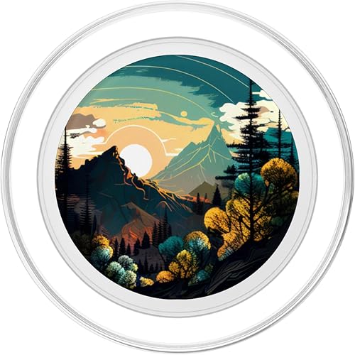 Miniatura 8 de Boho Landscape Chic Mountain Nature Outdoor Pine Tree Art PopSockets intercambiables PopGrip