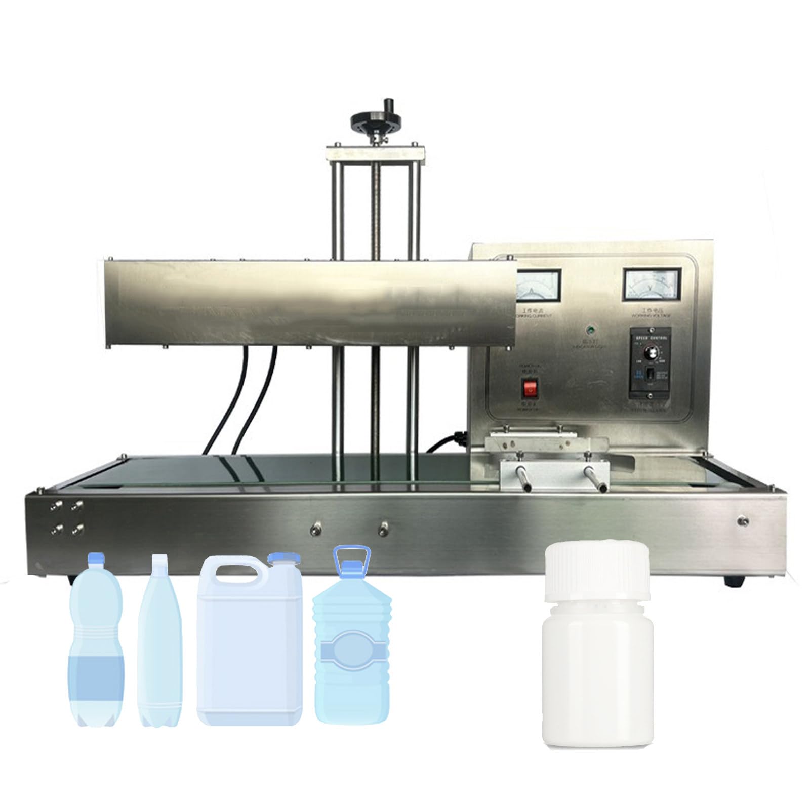 ASerZenith Automatic Bottle Cap Sealer, Electromagnetic Induction Sealing Machine For Various Bottle Sizes, Ideal For Industrial And Home Use,120Mm