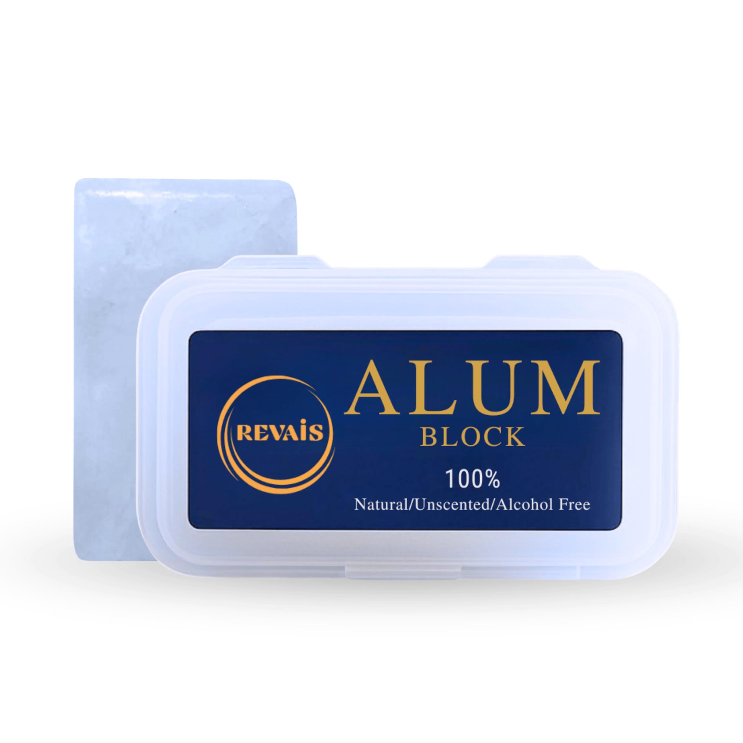 Natural Alum Block 100g – 100% Pure Fitkari Stone Deodorant & Aftershave for Men, Soothes Razor Burn & Shaving Cuts, Astringent, Non-Staining, Unscented, Alcohol-Free, Gentle on Skin