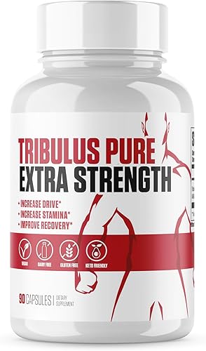 Tribulus Pure Extra Strength  Suplemento #1 de Tribulus Terrestris para hombres para aumentar la fuerza, mejor resistencia, desarrollar músculo y