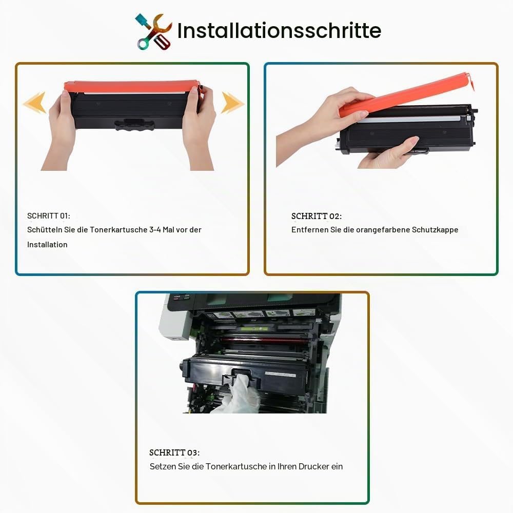 Cool Toner TN423 Tonerkartusche als Ersatz Kompatible für Brother TN-423 TN-423BK TN-421 MFC-L8690CDW MFC L8690CDW DCP-L8410CDW MFC-L8900CDW HL-L8260CDW HL-L8360CDW Schwarz Cyan Gelb Magenta,4er-Pack