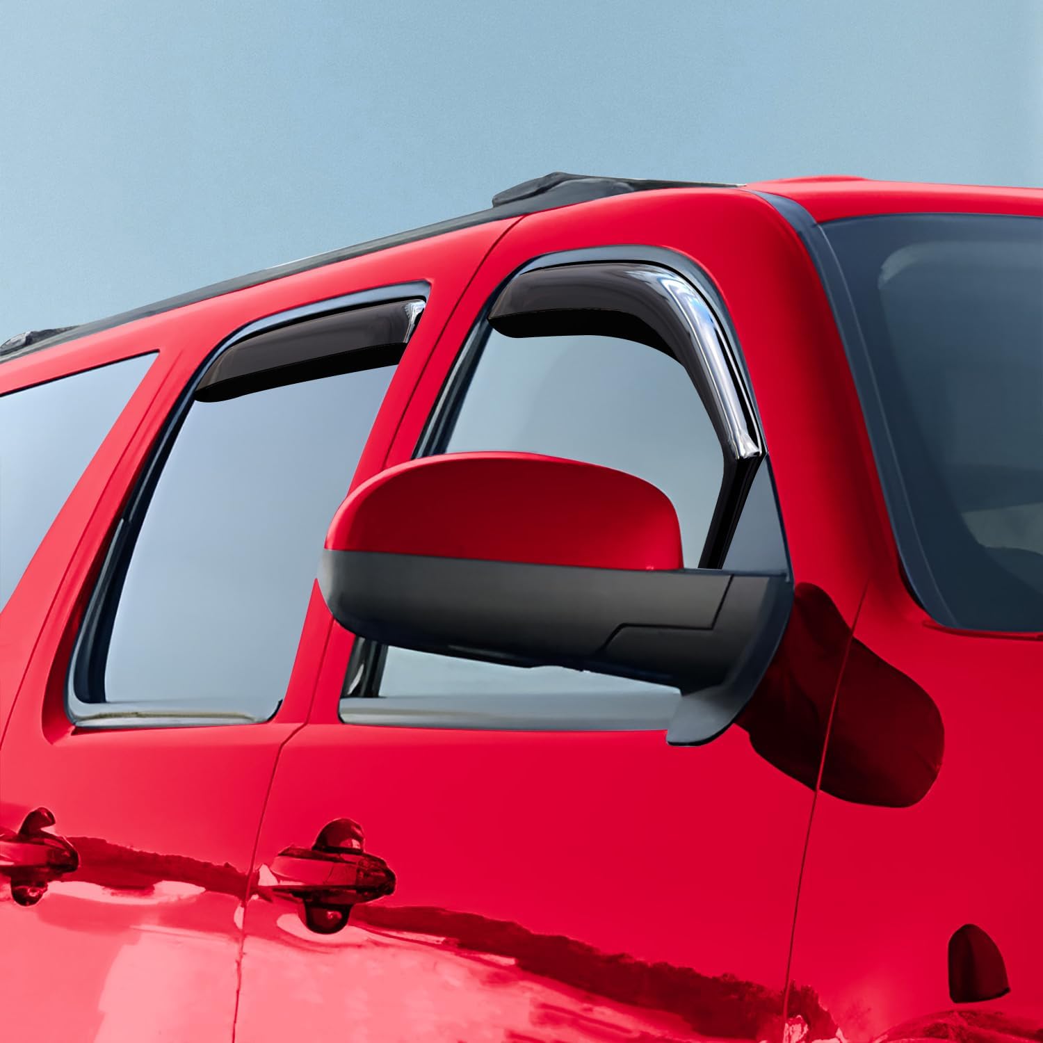 Voron Glass in-Channel Extra Durable Rain Guards for Chevrolet (Chevy) Suburban 1500 2007-2014/Suburban 2500 2007-2013, Window Deflectors, Vent Window Visors, 4 Pieces - 200267