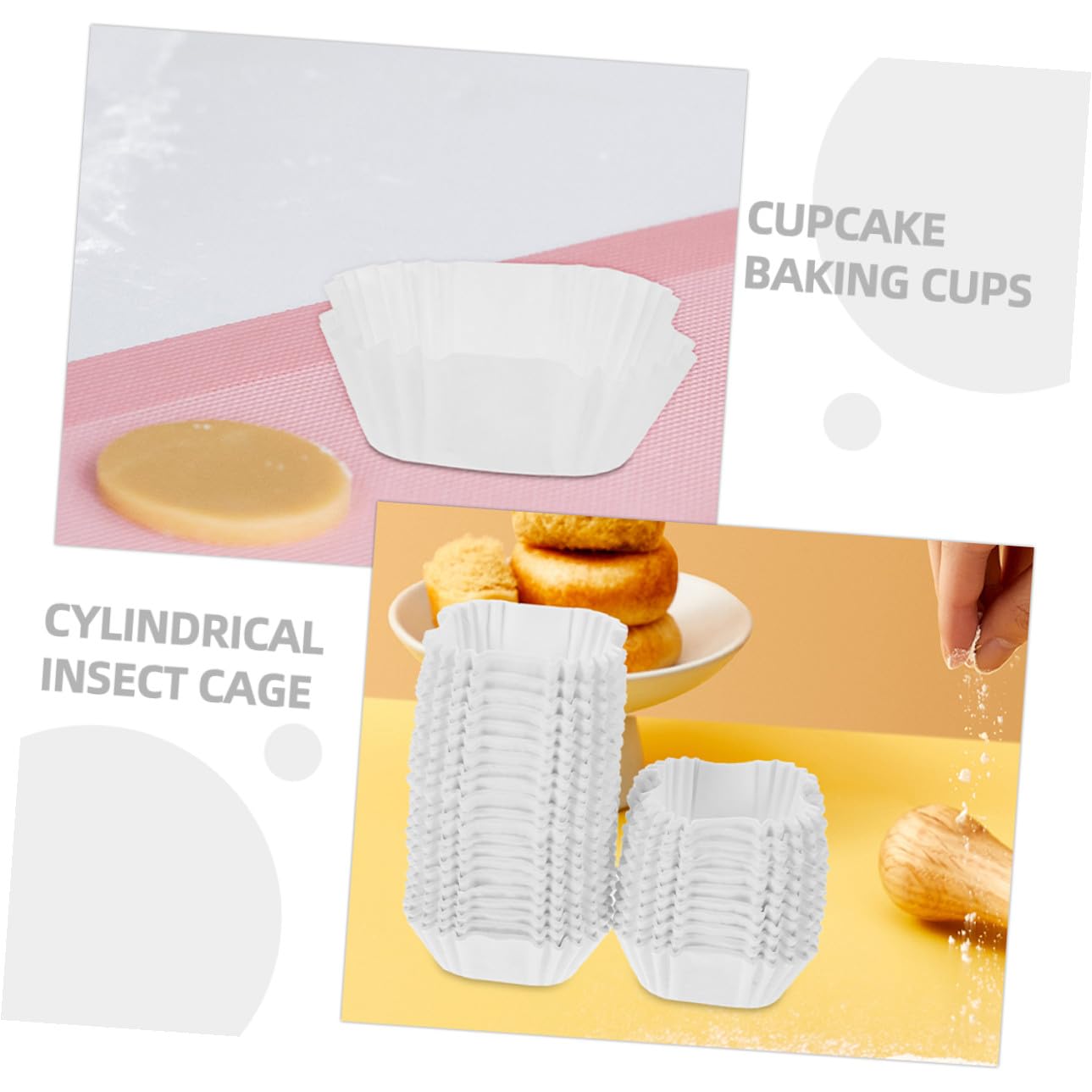 TOYANDONA 2000piezas Taza de Pastel Cuadrada Unidades de Envoltorios de Papel Portátiles para Cupcakes y Muffins para Fiestas y Hornear