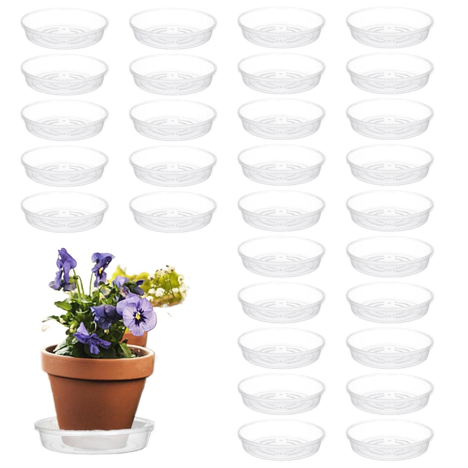 Soucoupe pot de fleurs pour jardin balcon et salon, coupelle transparente pour plantes d'intérieur