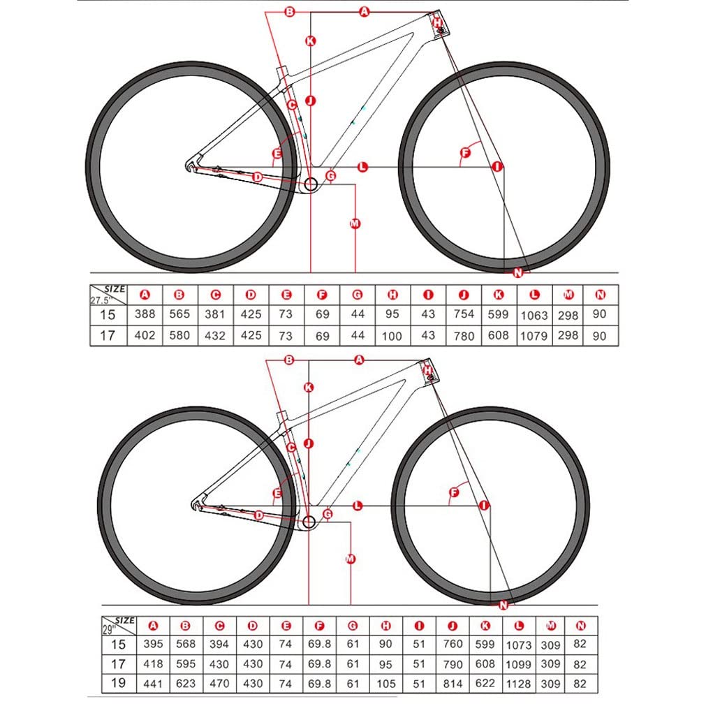 QHIYRZE 27.5er 29er Mountain Bikes Frame 15''/17''/19'' XC Hardtail Mountain Bikes Carbon Fiber Frame QR 135mm Disc Brake Frame Internal Routing (Color : Yellow, Size : 29 * 19'')