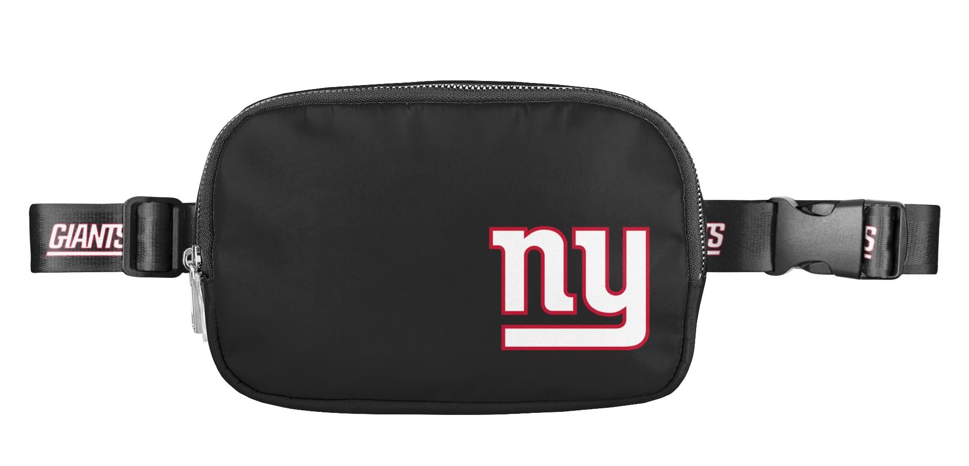 NFL FOCO Große schwarze Team-Wordmark-Crossbody-Gürteltasche, Tragetasche, Geldbörse, New York Giants, 5 x 2 x 7 inches