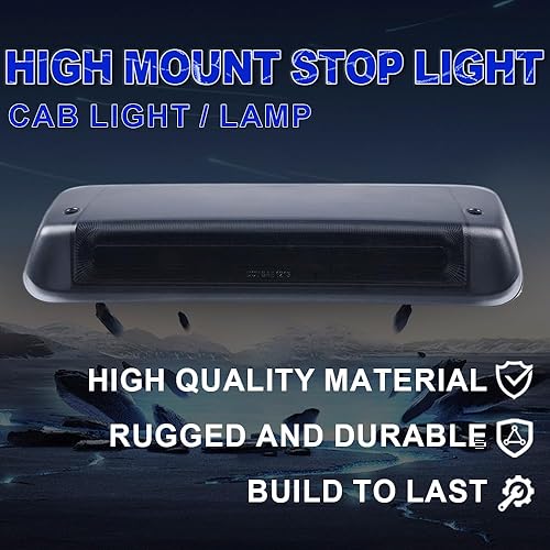 Miniatura 5 de PIT66 3 luz de freno LED, compatible con Ford F150 2004-2008 Tercera lámpara de freno de freno luz de lente ahumada carcasa negra