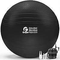 Vista 18 de Gruper Yoga Ball, Extra Thick Non Slip Exercise Ball for Workout, Birthing, Balance, Stability, Pregnancy, 4 Sizes Anti Burst Chair for Home and