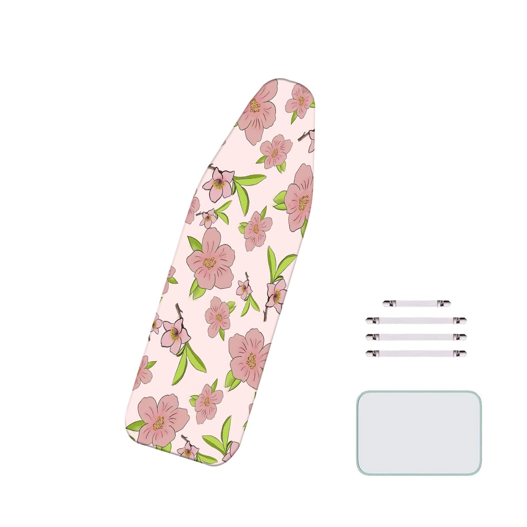 Bledd 60X160cm/Xxl Extra Large Ironing Board Cover With 4 Clips And Ironing Cloth, Heat-Resistant Thick Felt Pads, Beautiful Ironing Board Cover