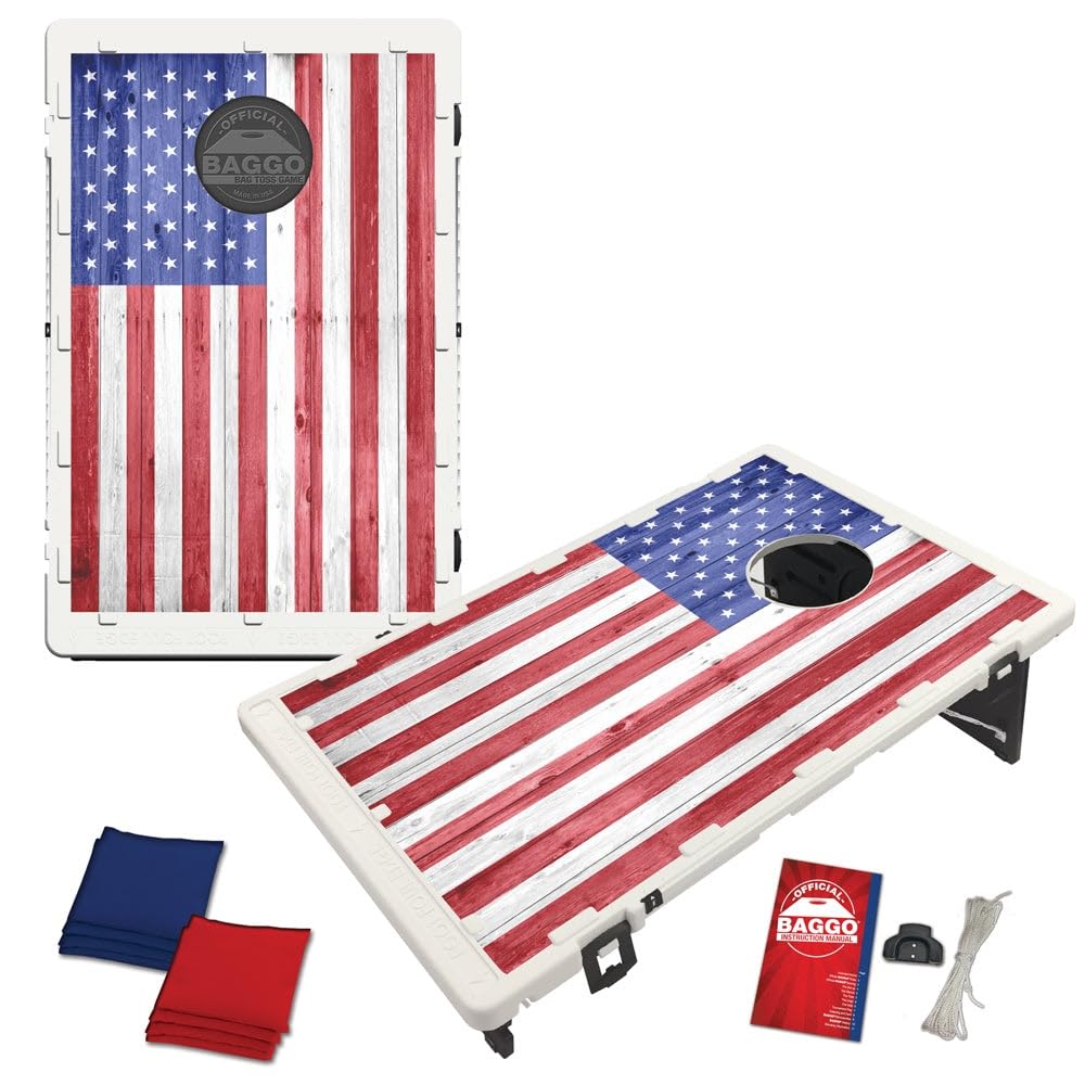 USA American US Flag Baggo Bean Bag Toss Portable Cornhole Tailgate Game