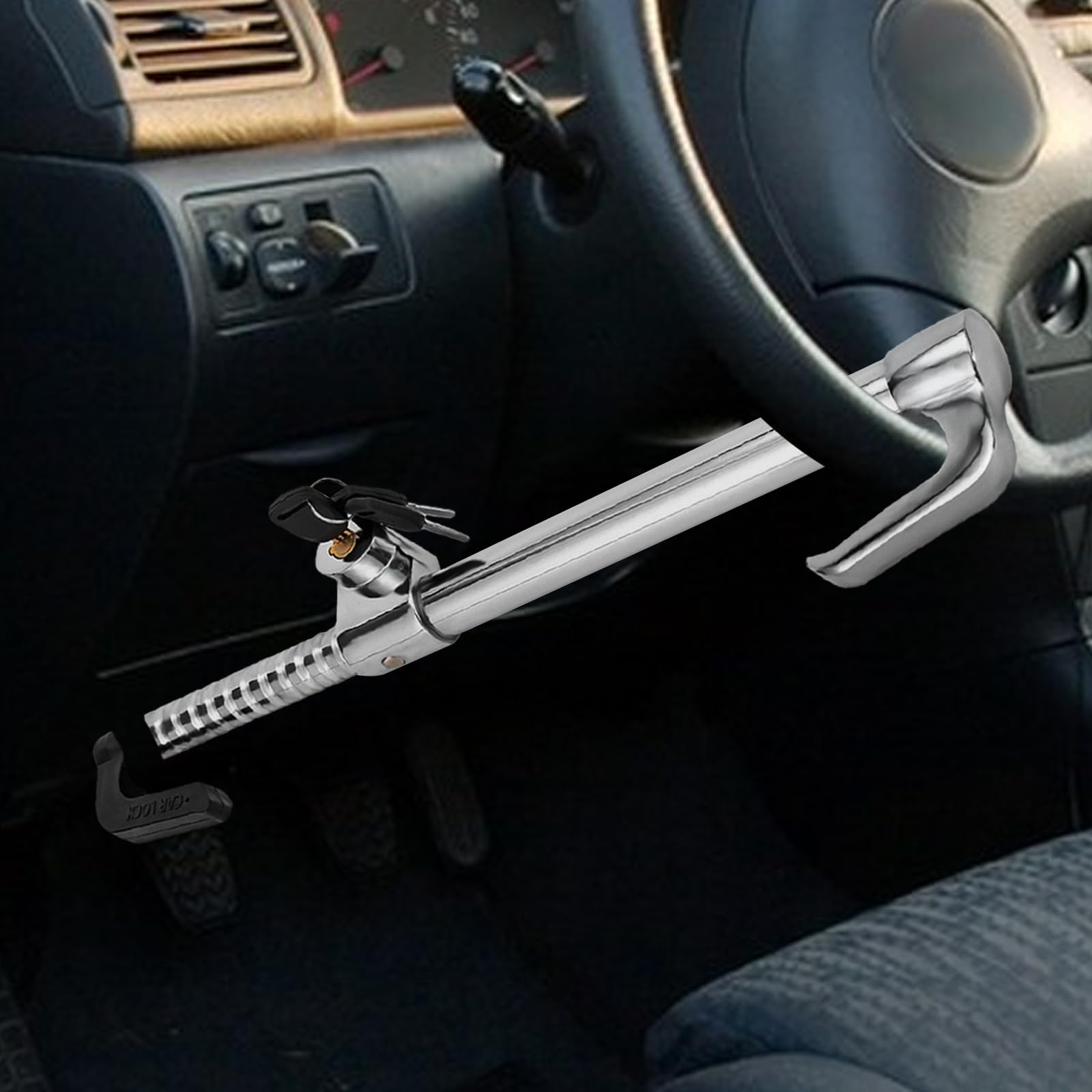 Antivol de volant, antivol de volant, verrouillage de pédale, double cylindre, antivol pour voiture, camion, véhicule familial, camion, camionnette, SUV