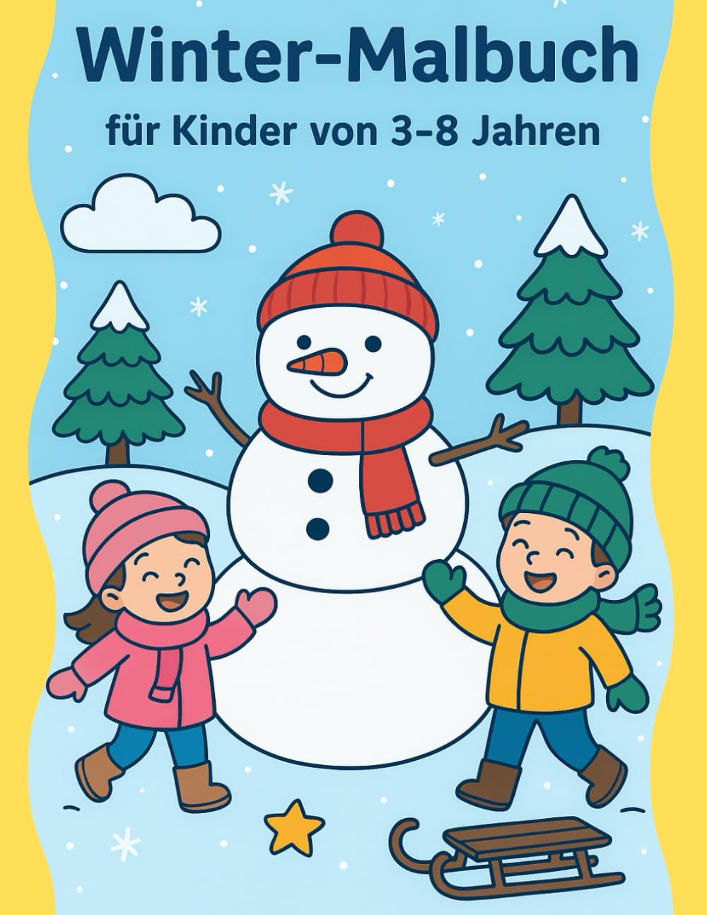 Winter-Malbuch für Kinder von 3–8 Jahren: 100 fröhliche Winter-Ausmalseiten für Kreativität, Spaß und Lernen