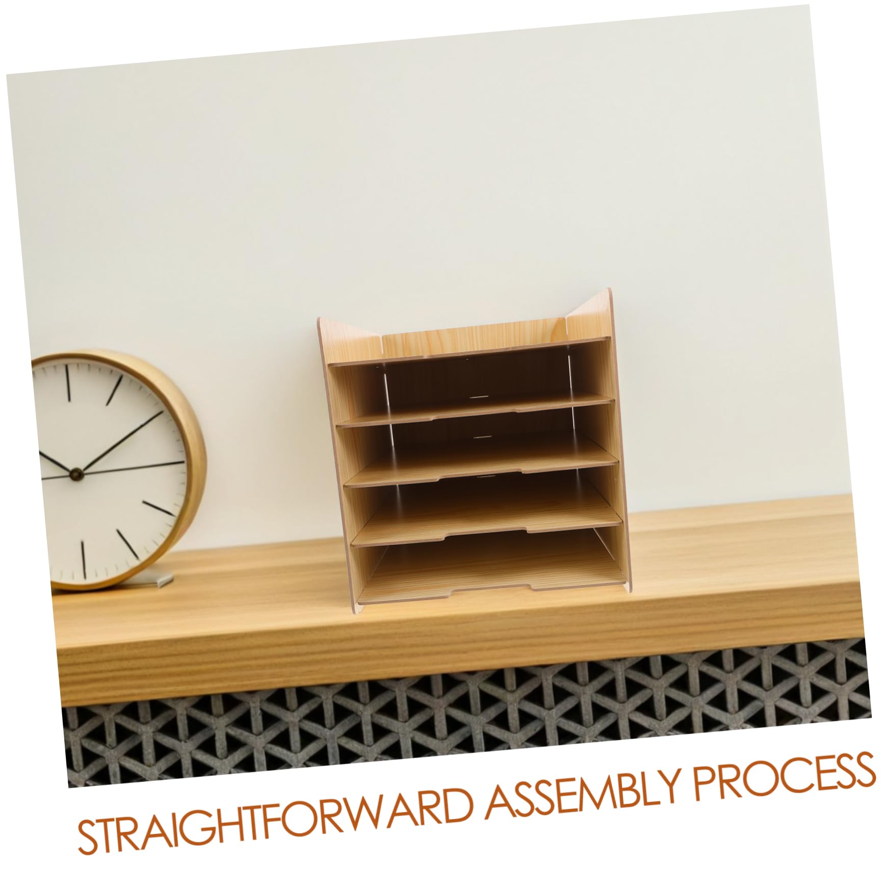 DOITOOL Organiseur De Bureau Multicouche En Bois, Organiseur De Documents, D'enveloppes, Facile À Installer, De Papeterie Moderne