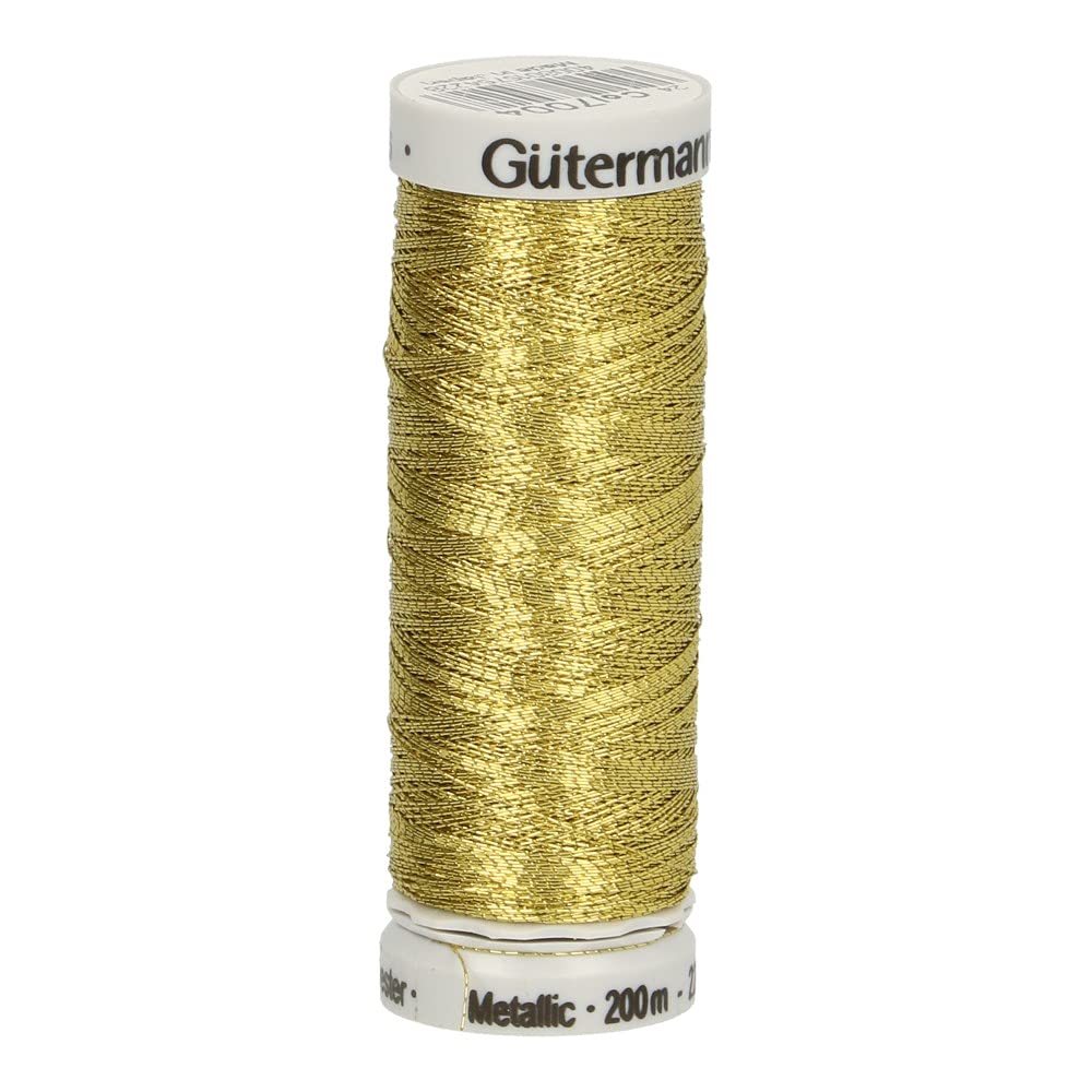 Gütermann G709760-7004 Embroidery Thread, Polyester, #7004 Gold, 200 m, Metre