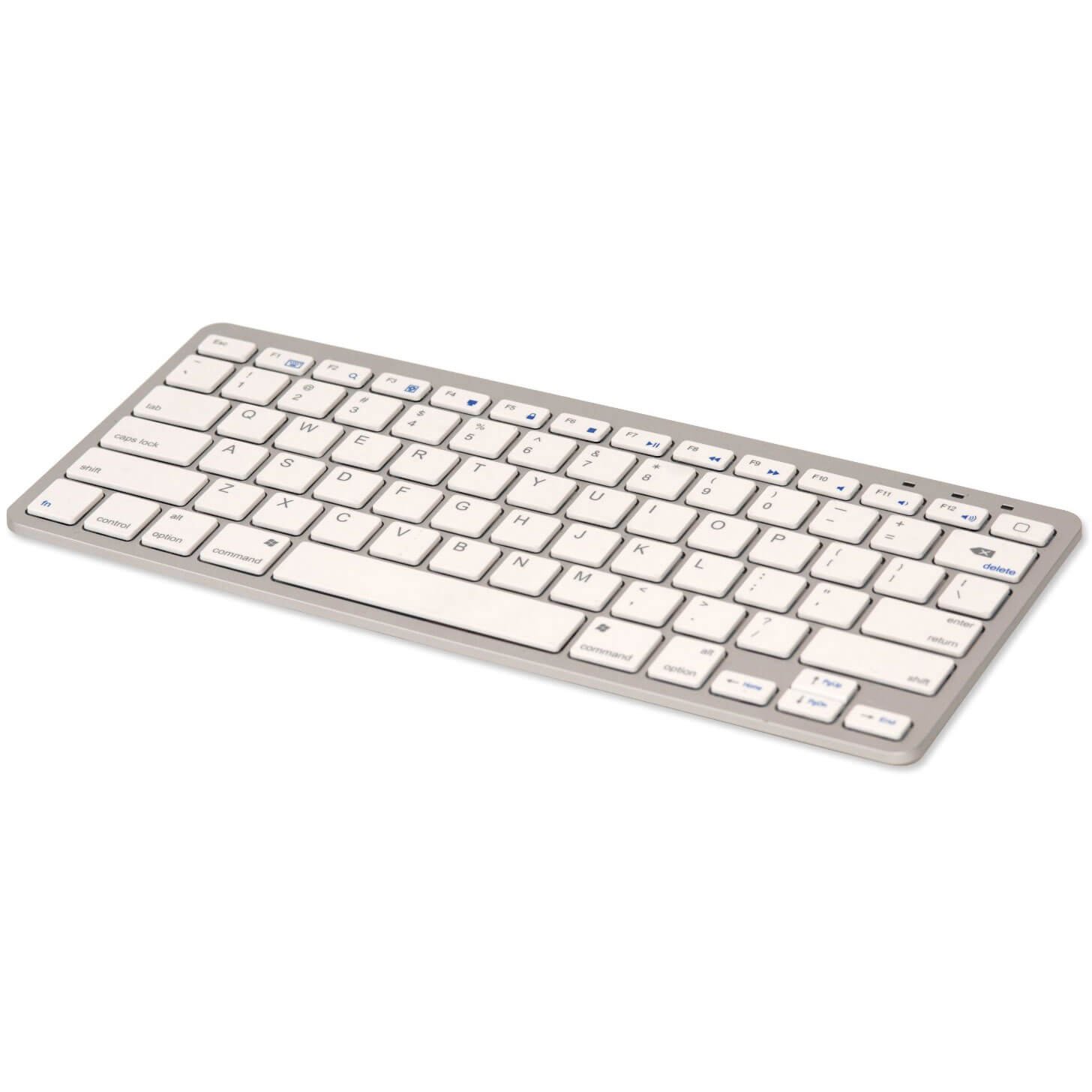 iHome IMACK111S Mac/PC Wireles Bluetooth Keyboard Full Size Sleek Design with Integrated Numeric Keybad & Nano Receiver (Silver)