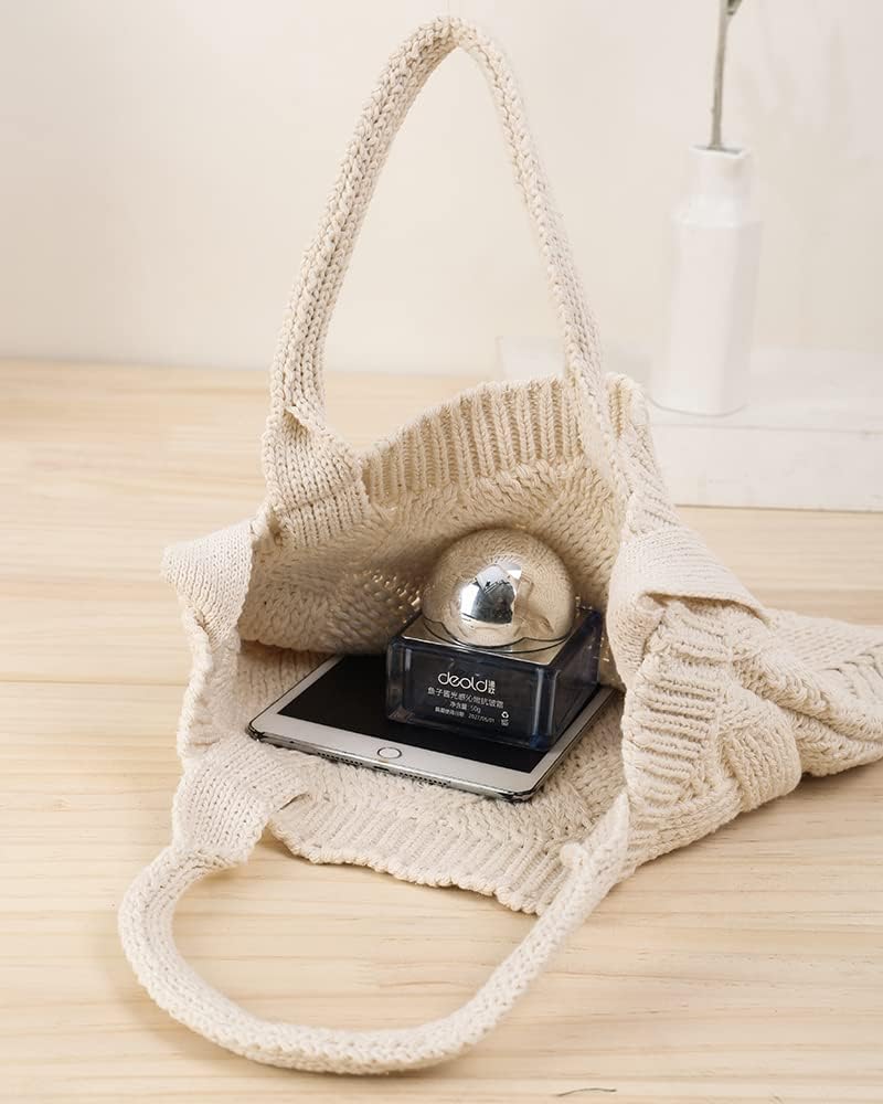 ENBEI Women's tote bags aesthetic Shoulder Handbags Hand crocheted Bags large Shoulder Shopping Bag large satchel cute Bag - Image 6