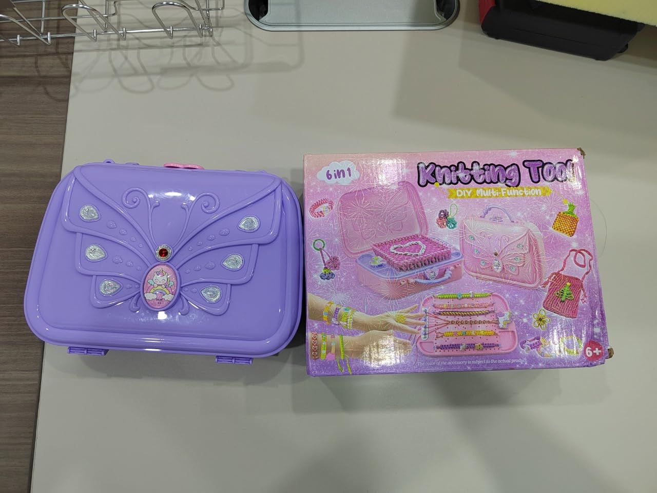 Kit per tessitura, kit fai da te con telaio per presine, per ragazze e bambini di 6, 7, 8, 9, 10, 11, 12 anni, set regalo per arti e mestieri con scatola portaoggetti