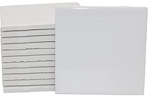 Creative Hobbies Glossy White Porcelain Tiles (12-Pack)