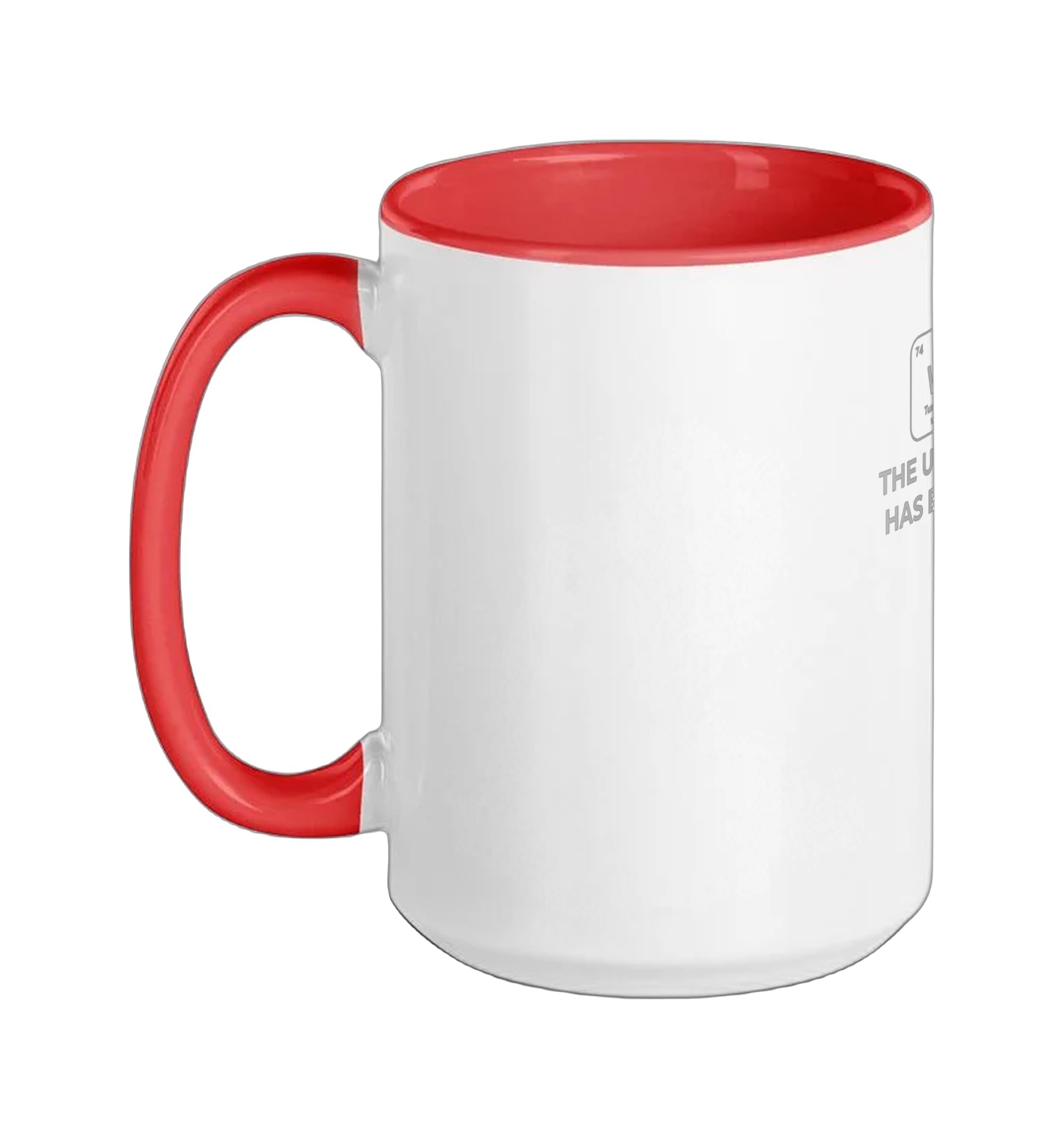 WAtEr Periodic Table Pun Biochem Pre Med Student Design Ceramic Mug, Red/White, 15oz Red/White 15 Ounces
