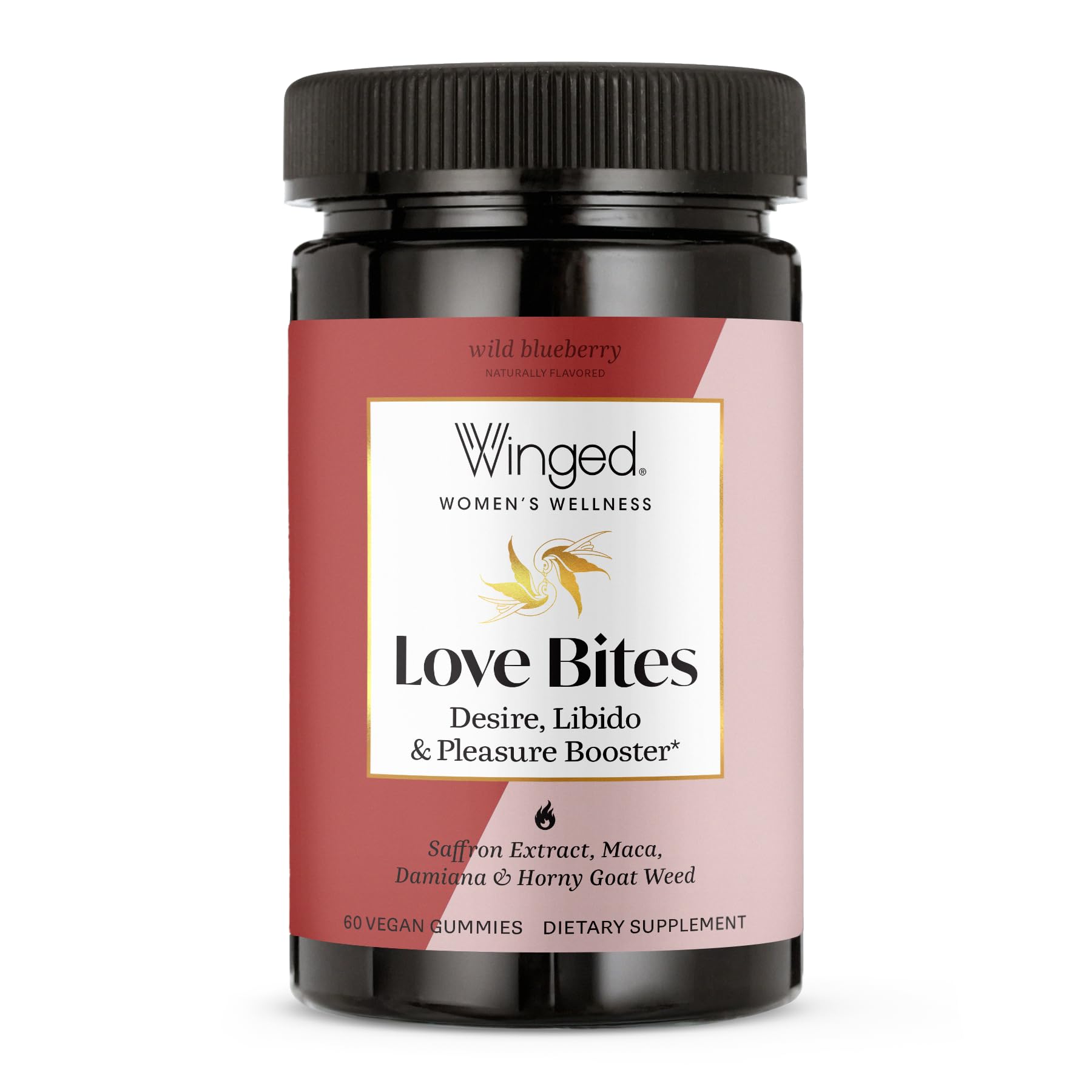 Winged Wellness Love Bites Libido Booster for Women with Maca Root - Libido Pleasure Booster with Horny Goat