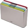 Joseph Joseph Joseph Joseph Folio Icon Cutting Board Set 4 Pieces - Cutting Board Popular with Food Material Icons, Clean, Antibacterial, Dishwasher Safe, with Stand Storage Case, Cutting