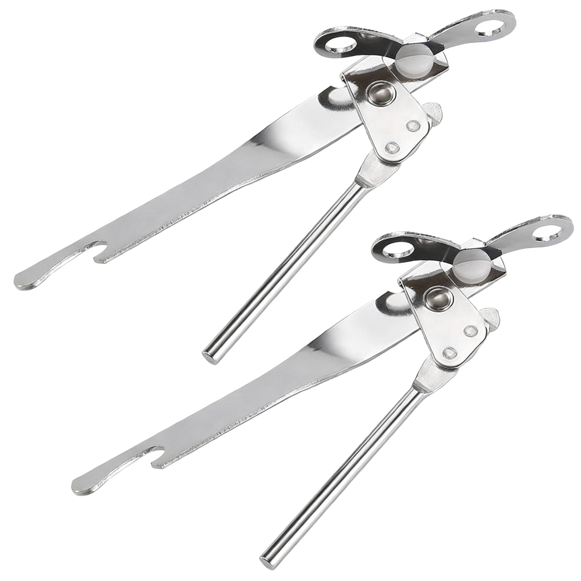 2 Pcs Multifunctional Butterfly Can Opener, Stainless Steel Heavy Duty Manual Can Opener Safe and Save Effort Easy to Use Ideal for Kitchen Camping (2 Pcs)