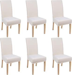 Smiry Velvet Stretch Dining Room Chair Covers Set of 6, Soft Removable W...