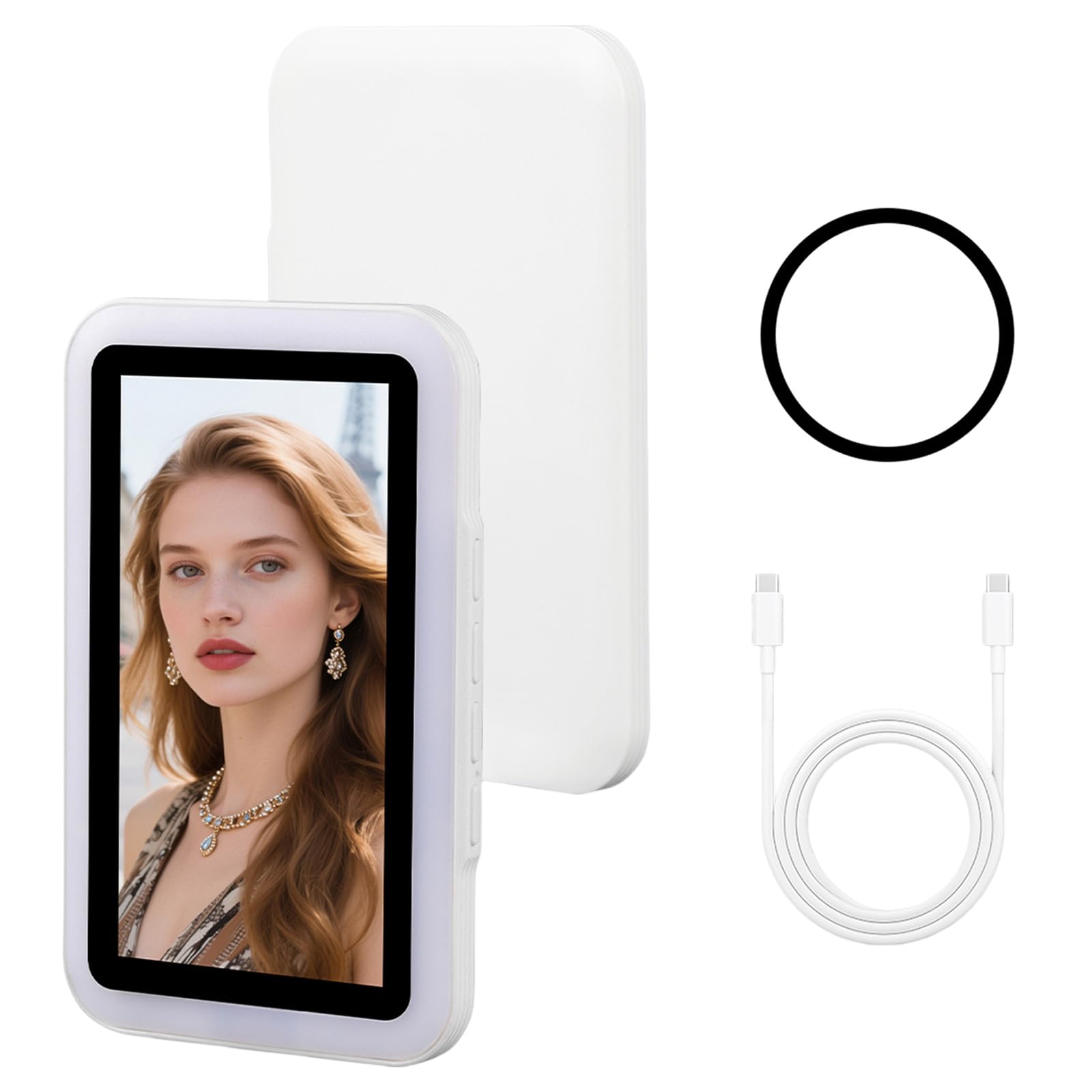 Generic Ekran selfie ze światłem | Generic Ekran do selfie ze światłem złożonym o długości 160 mm 11 cm materiał plastikowy numer modelu RK-14M do smartfonów